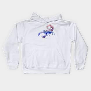 Watercolor Crystal Scorpion Kids Hoodie